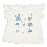 [ベビー]半袖Tシャツ　パネル　アイボリー