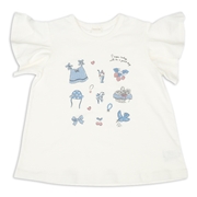 [キッズ]半袖Tシャツ　パネル　アイボリー