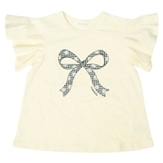[キッズ]半袖Tシャツ　パネル　クリーム