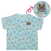 [ベビー]かくれんぼＴシャツ　アンパンマン　サックス