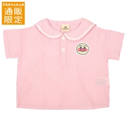 【通販限定】[キッズ]セーラー衿半袖Ｔシャツ　アンパンマン　ピンク