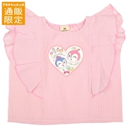 【通販限定】[キッズ]袖フリル半袖Ｔシャツ　アンパンマン　ピンク