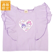 【通販限定】[キッズ]袖フリル半袖Ｔシャツ　アンパンマン　パープル