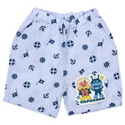 [ベビー]総柄ハーフパンツ　アンパンマン　サックス