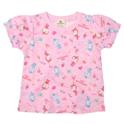 [ベビー]レトロ総柄Ｔシャツ　アンパンマン　ローズ