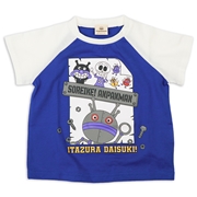 [ベビー]ラグラン前後柄Ｔシャツ　アンパンマン　ブルー