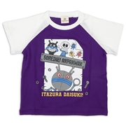 [ベビー]ラグラン前後柄Ｔシャツ　アンパンマン　パープル