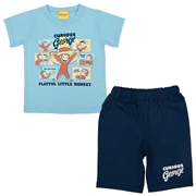 [キッズ]Ｔスーツ　おさるのジョージ　サックス