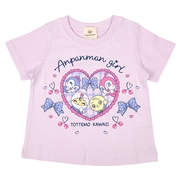 [ベビー]半袖Ｔシャツ　アンパンマン　パープル