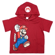 [キッズ]半袖パーカーＴシャツ　スーパーマリオ　レッド