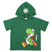 [キッズ]半袖パーカーＴシャツ　スーパーマリオ　グリーン