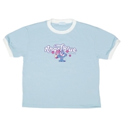 [130~150cm]リンガーＴシャツ　エンジェルブルー　サックス