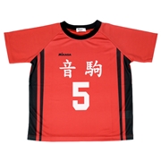 [130~150cm]ユニホーム風Ｔシャツ　ＭＩＫＡＳＡ×ハイキュー　レッド