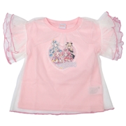 [キッズ]チュールＴシャツ　プリキュア ピンク