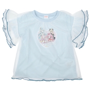 [キッズ]チュールＴシャツ　プリキュア サックス