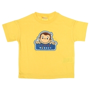 [キッズ]サガラ刺繍Ｔシャツ　おさるのジョージ　イエロー
