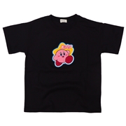 [キッズ]サガラ刺繍Ｔシャツ　カービィ　ブラック