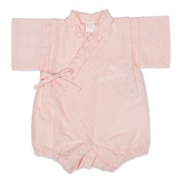 [ベビー]甚平ロンパス レース ピンク