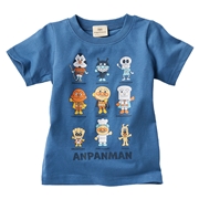 [キッズ]半袖Ｔシャツ　アンパンマン　ネイビー