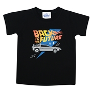 [ベビー]半袖Ｔシャツ　バックトゥザフューチャー　ブラック