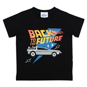 [キッズ]半袖Ｔシャツ　バックトゥザフューチャー　ブラック