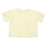 [ベビー]半袖Ｔシャツ　パイルジャガード　クリーム