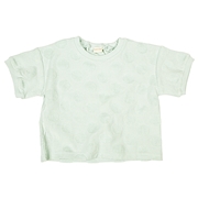 [ベビー]半袖Ｔシャツ　パイルジャガード　ペパーミント