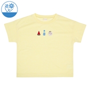 [キッズ]半袖　Ｔシャツ　遮熱　刺しゅう イエロー