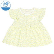 [ベビー]半袖　チュニック　遮熱　切替　イエロー