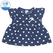 [ベビー]半袖　チュニック　遮熱　切替　ネイビー