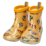 [14.0~18.0cm]総柄レインシューズ　イエロー