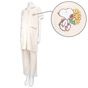 [授乳仕様]半袖パジャマ　スヌーピー　アイボリー