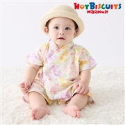 [ベビー] 甚平オール イエロー[ミキハウス　ホットビスケッツ]