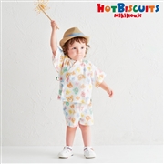 [キッズ] 甚平スーツ ホワイト[ミキハウス　ホットビスケッツ]