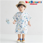 [キッズ] 甚平スーツ ブルー[ミキハウス　ホットビスケッツ]