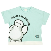 [キッズ]半袖Tシャツ　レイヤード風　ベイマックス　ペパーミント