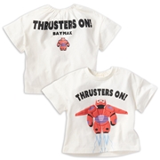 [ベビー]半袖Tシャツ　バックプリント　ベイマックス　ホワイト