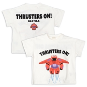 [キッズ]半袖Tシャツ　バックプリント　ベイマックス　ホワイト