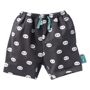 [ベビー]ハーフパンツ　総柄　ベイマックス　ブラック