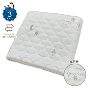 [ミニサイズ]さらっと快適 ひんやり敷きパッド リバーシブル 接触超冷感 星月柄