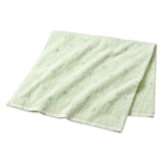 [正方形]ふわふわ湯上がりタオル 90×90cm グリーン