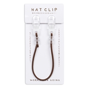 ハットクリップ　ブラウン