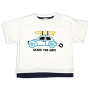 [キッズ]半袖Ｔシャツ　ラインサガラ　オフホワイト