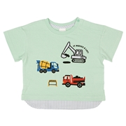 [ベビー]半袖Tシャツ　アイレット天竺　グリーン