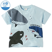 [キッズ]半袖　Ｔシャツ　遮熱　集合パネル　サックス