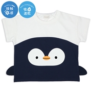[ベビー]半袖　Ｔシャツ　ひんやりアニマル　ネイビー