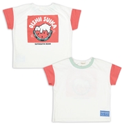 [ベビー]半袖　Ｔシャツ　バックプリント　レッド