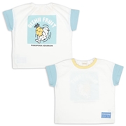 [ベビー]半袖　Ｔシャツ　バックプリント　サックス