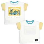 [キッズ]半袖　Ｔシャツ　バックプリント　イエロー