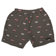 [キッズ]ショートパンツ　ニットツイル　チャコールグレー